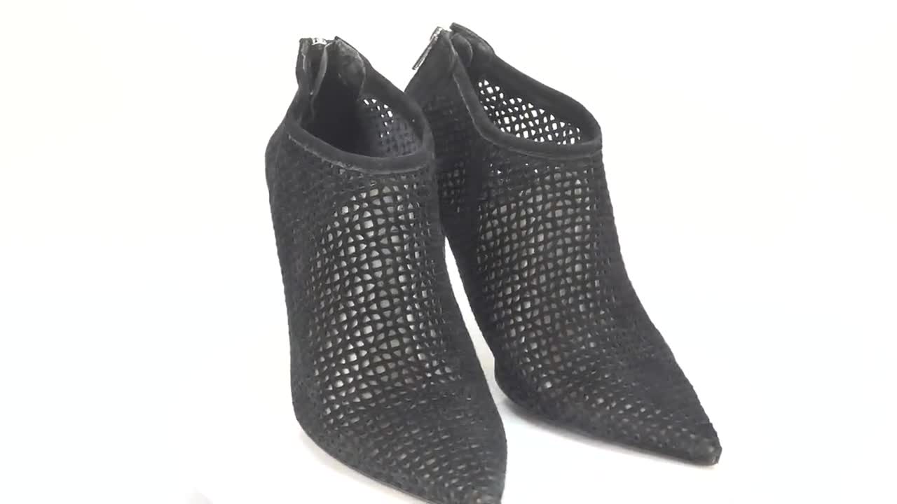 Stivaletti Donna Con Tacco A Spillo E Punta Affusolata – Pelle Scamosciata Con Elastici Laterali, Leggeri Per Matrimoni Ed Eventi Formali