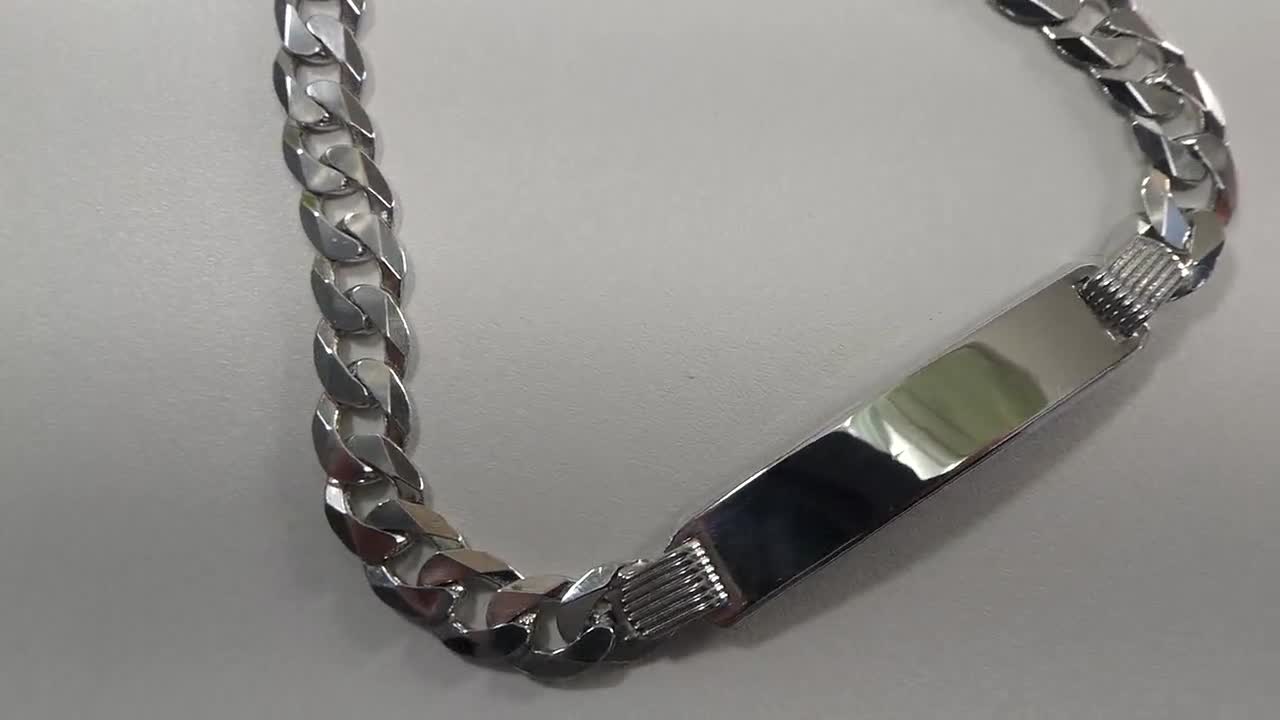 925 Silber Herren Armband Massiv Schwer Panzerarmband Gliederarmband