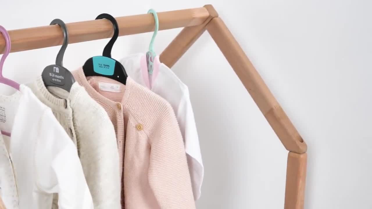 Clothing rack, Montessori dress up station – Sweet HOME from wood