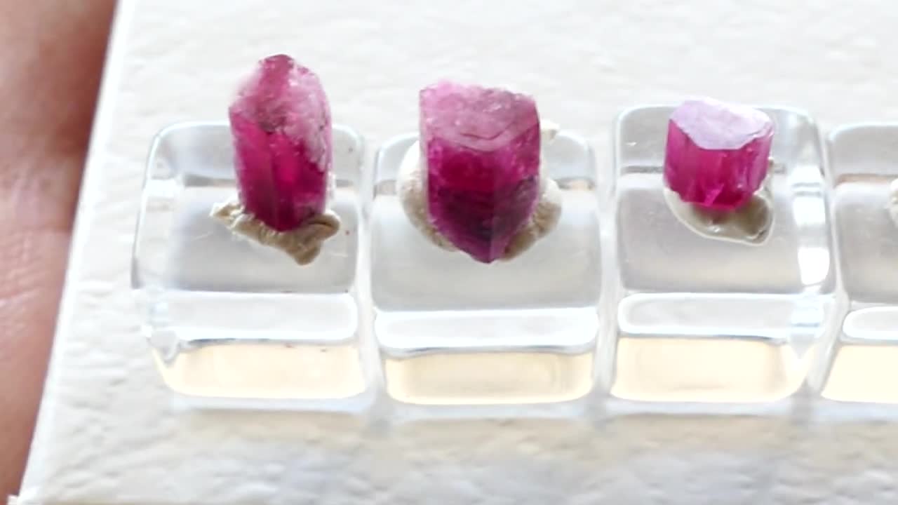 Red Beryl Crystals, Genuine 100% Natural Red Beryl Mineral
