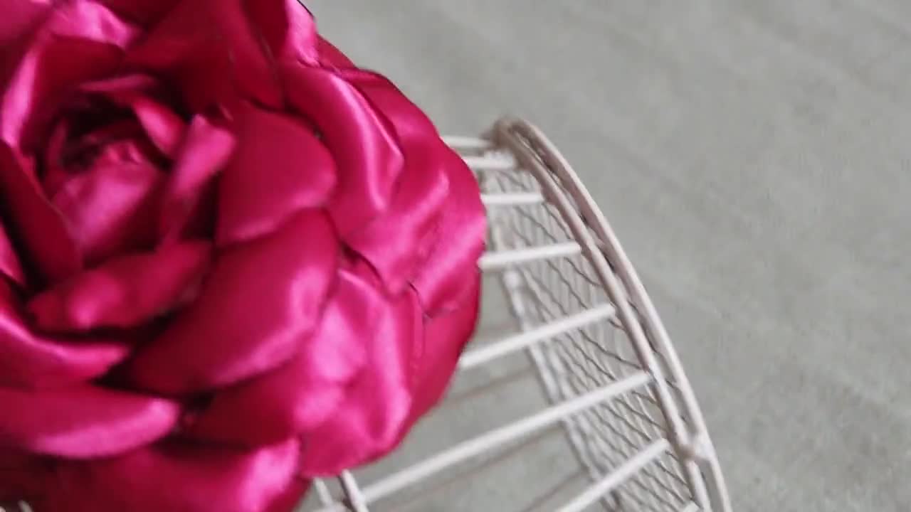 Magenta Rose Flower Hair Clip, Fuchsia Hair Flower