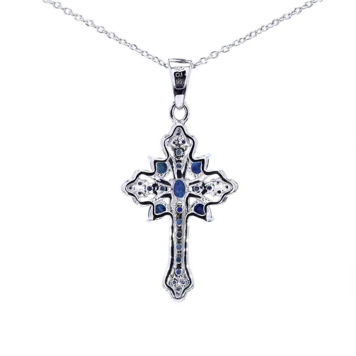 Sterling Silver 3-Stone Journey Slide Pendant Necklace With European Crystals - 18 Inch Chain - View #4