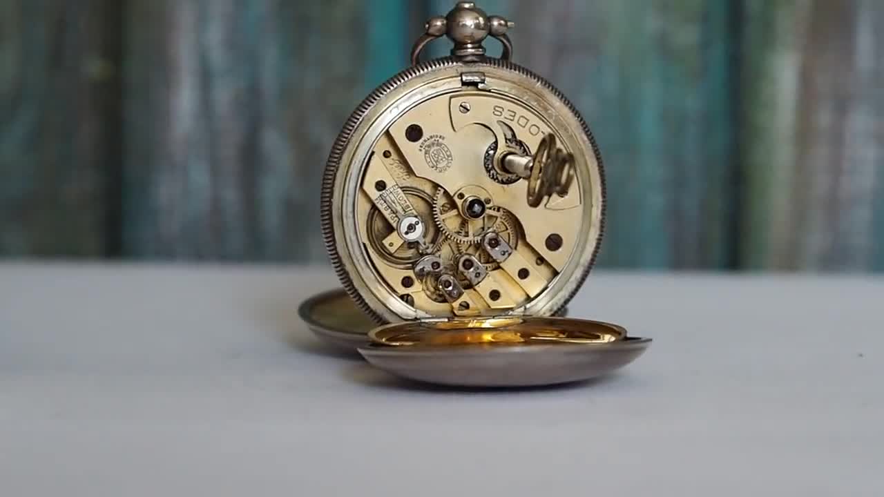 Antiguo Reloj Bolsillo Aleman En Plata Funcional Siglo Xix.!