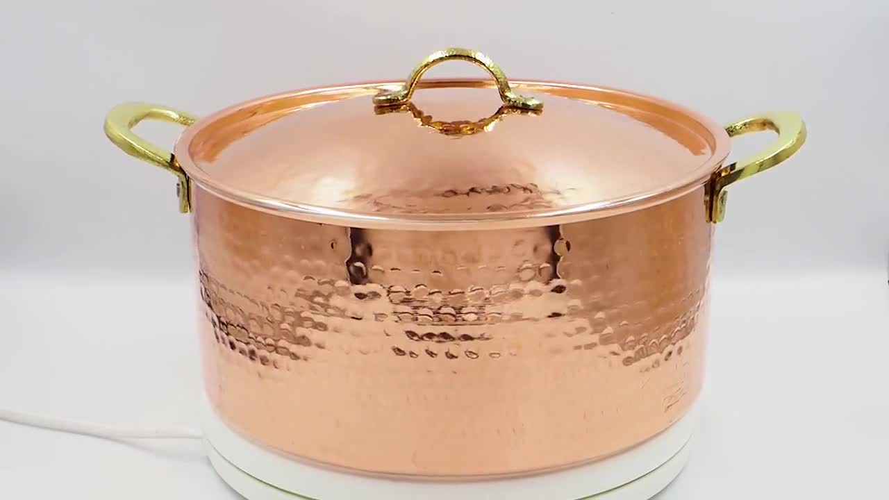  Siviss Handmade Embossed Copper Cookware Sets