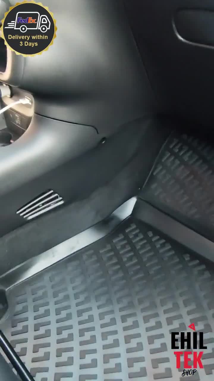Tapis de sol intérieur de voiture moulé 3d pour peugeot 208 noir -   France