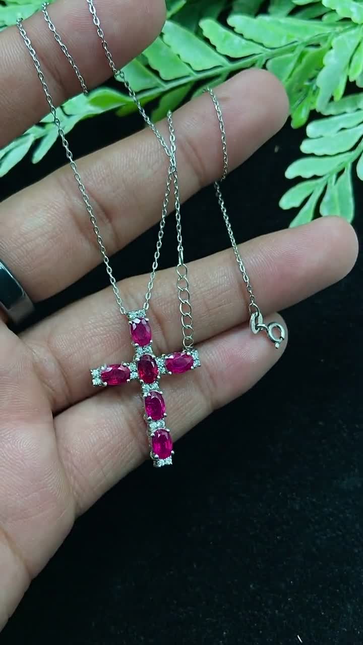 Handmade Ruby Silver Pendant For Women – July Birthstone Charm For Healing & Style