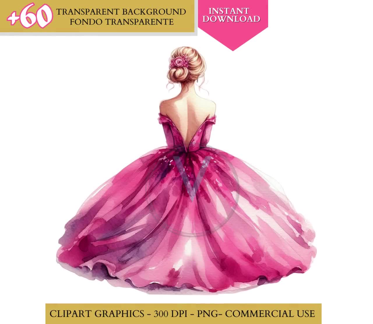 pink watercolor dress Andrea and Leo Couture A1383 Watercolor A-Line Gown 10 / Peach (PeachPuff)