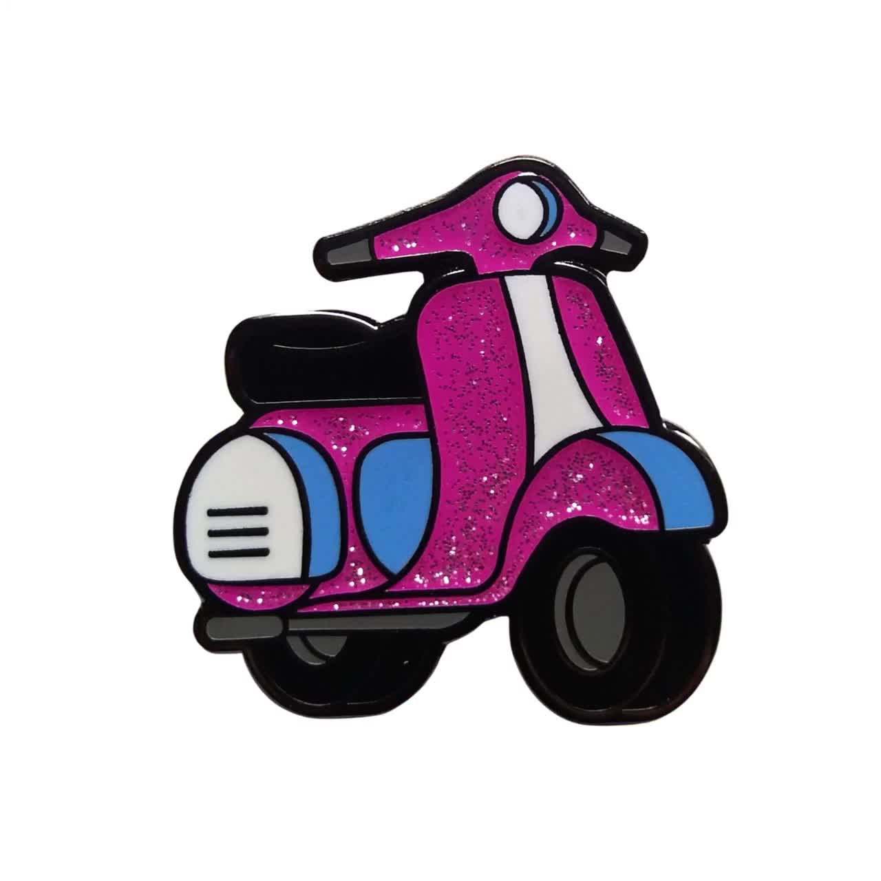 Moto Moto Vespa Moto Pin Pin Pink Enamel Pin Moto 