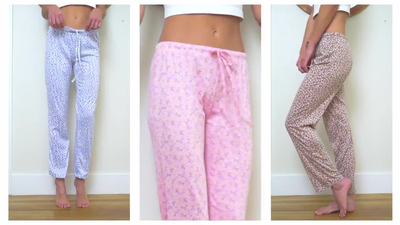 Women's Printed Lounge Pants Comfortable Long Pajama Pants For Women[Pack  of 3]