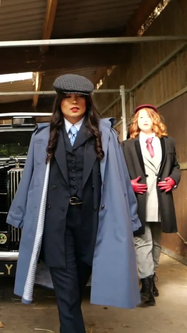 Textured Blue Peaky Jacket - Peaky Blinders Style Suit