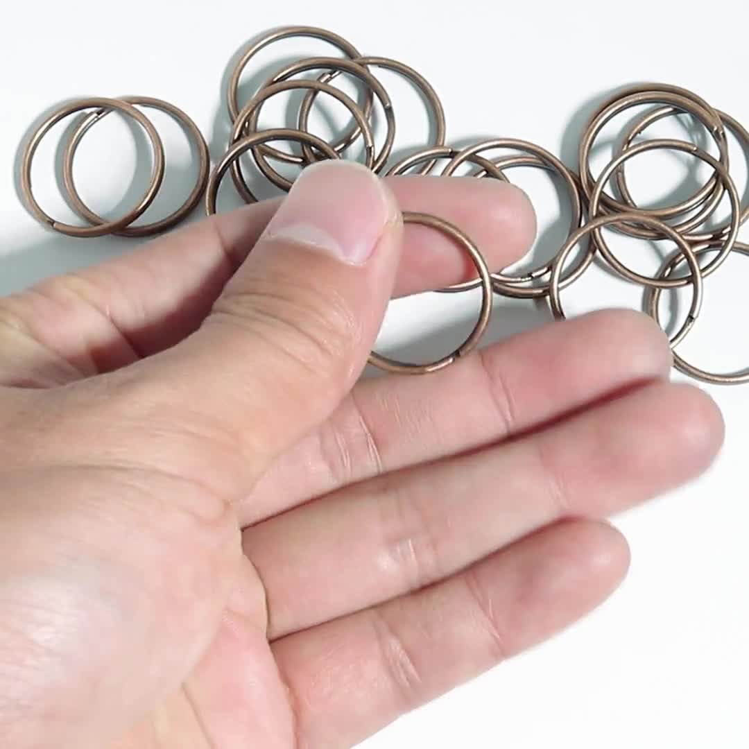 Llavero dividido 30 piezas con cadena y anillos de saltar anillos de metal  con aros abiertos juego de llaveros redondos, oro y plata, para llavero y