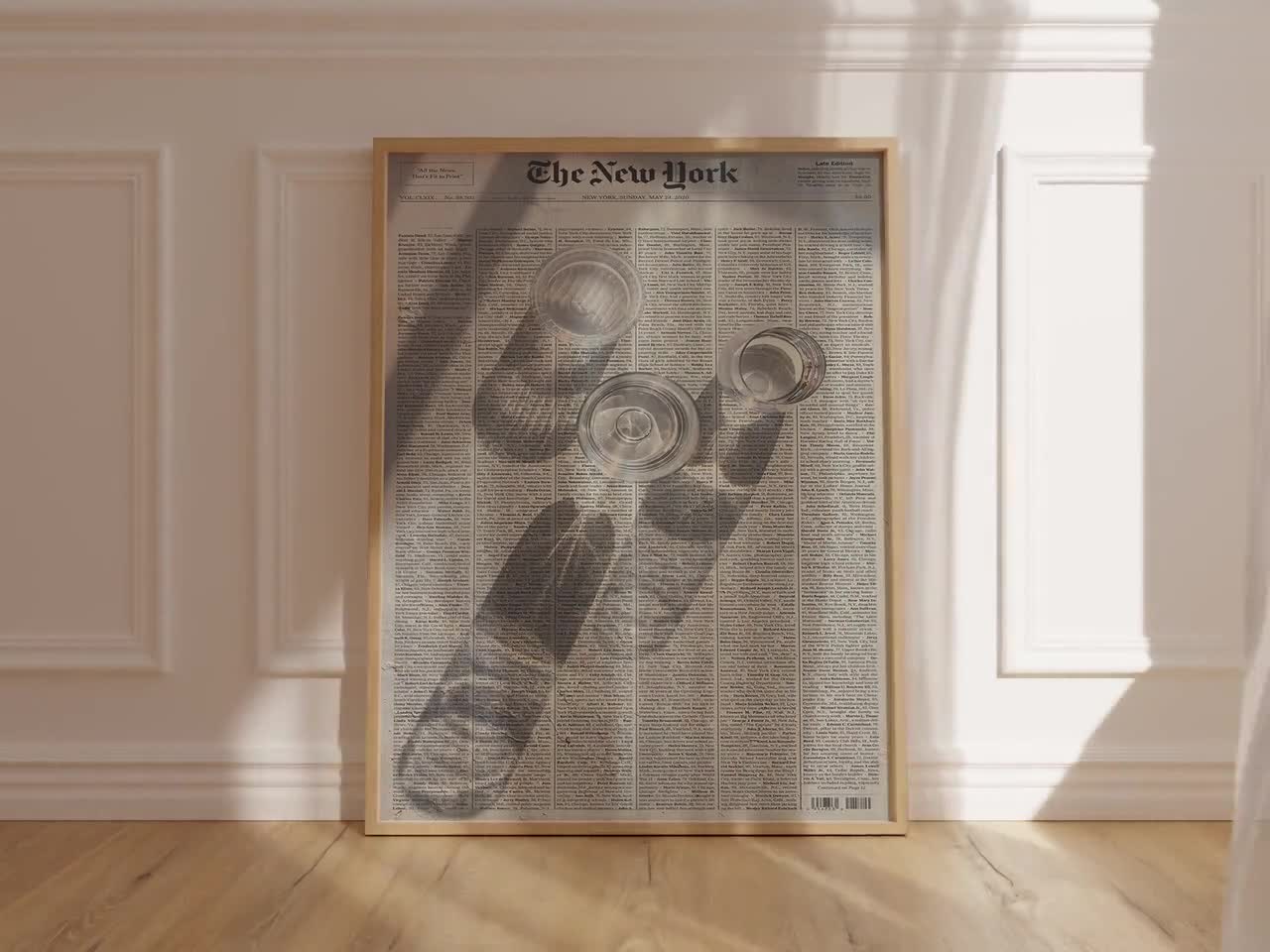 レトロな新聞プリント：70年代風のトリッピーなウォールアート - Etsy 日本
