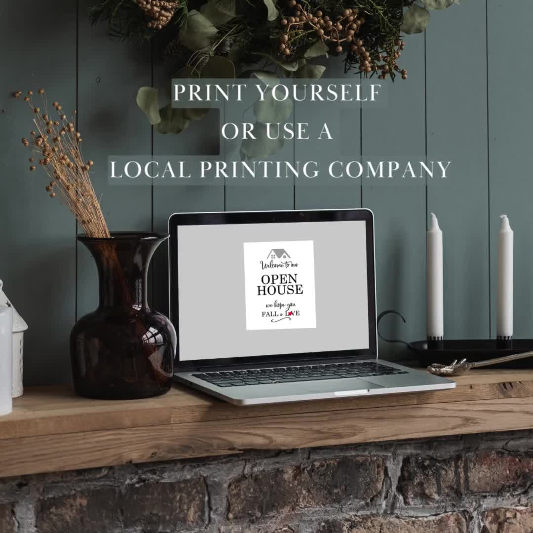 Open House Sign, Realtor Printable, Print and Frame, Welcome Open