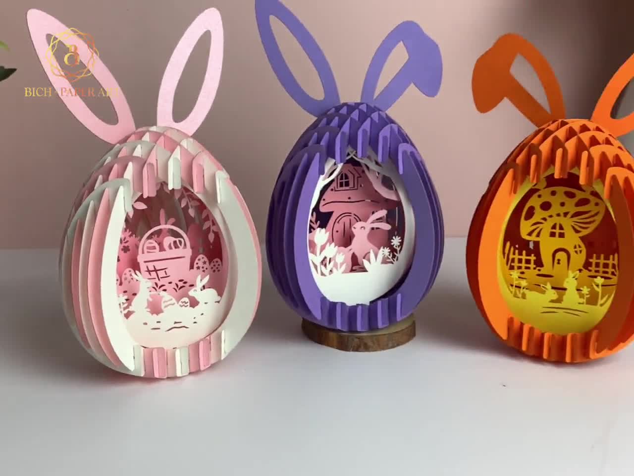 イースターポップアップカード イースターカード 3Dカード イースターエッグ イースターエッグ バニーフラワーカード イースターエッグ 3パック  イースターエッグバスケットクラフト SVG ファイル - コンボ 5 ハッピーイースターエッグポップアップミニ - イースター ..., image size:1280x960