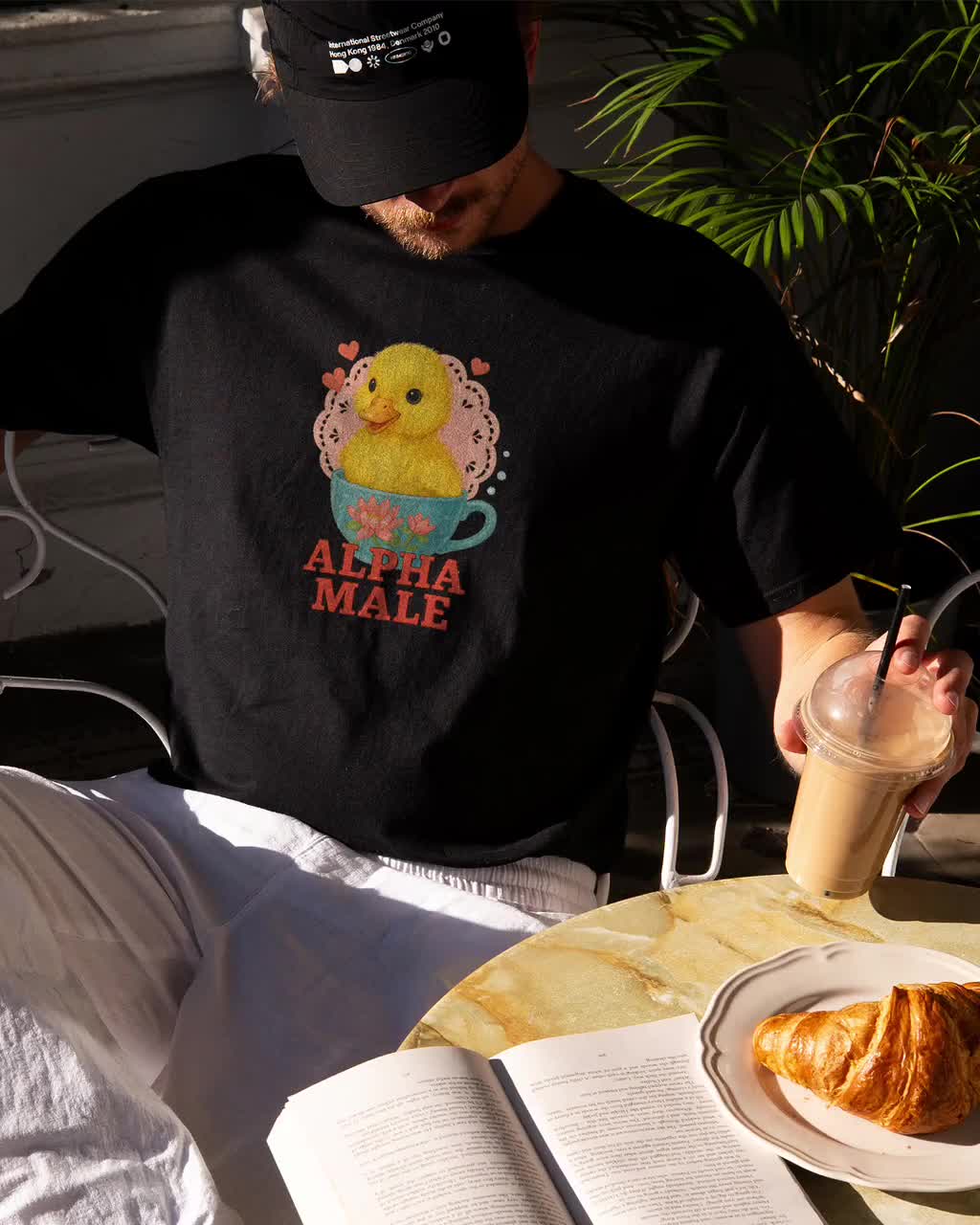 Alpha Male Shirt | Funny Meme Shirt with Chick Print | Ironic Gift for Men  | Funny Duck Tee | Dank Meme T-Shirt | Unisex Top