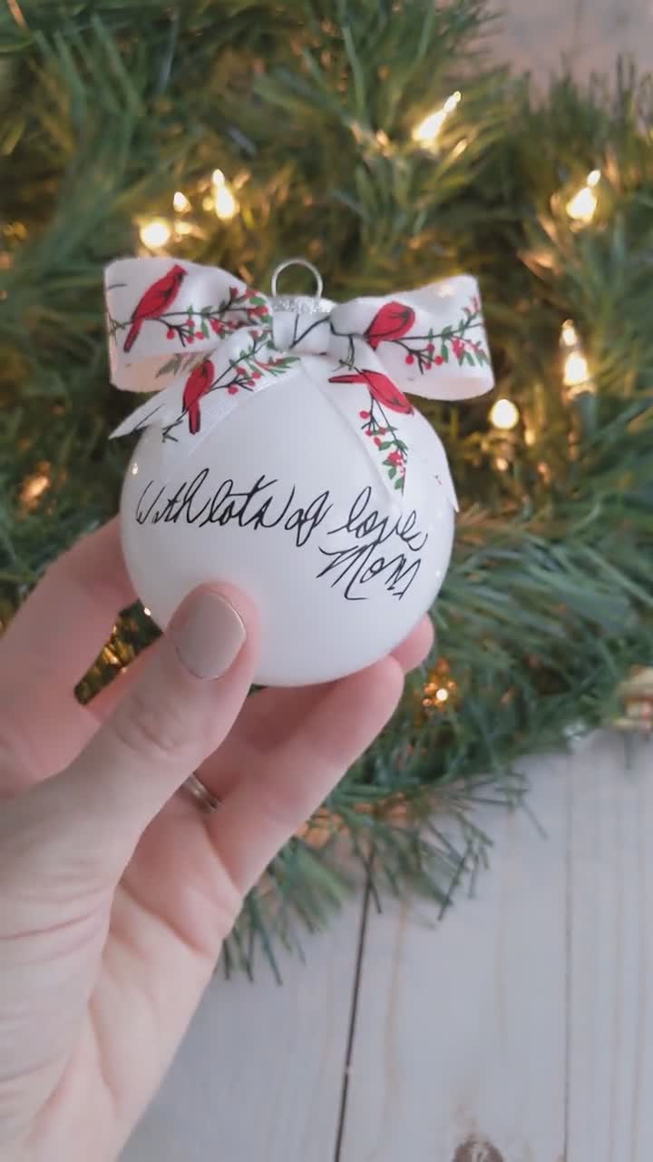 In Loving Memory with handwriting acrylic ornament – Sugar Locks