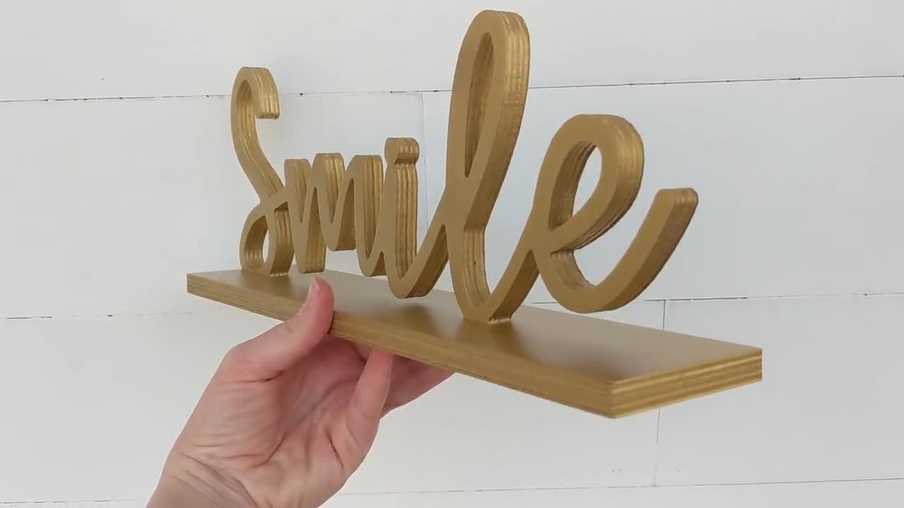 Word Cutouts With Base, Custom Wood Letters With Base, Custom Wooden Sign,  Last Name Sign, Free-standing Product 