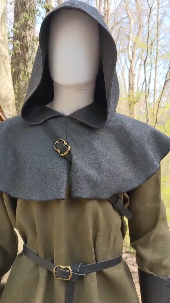 ロビンフッドアーチャー中世コスチュームセット、男性用アーチェリー