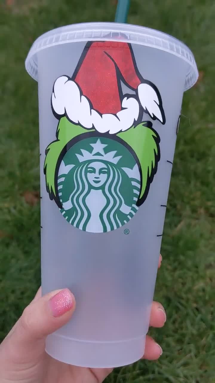 Grinch Inspired Christmas Starbucks Style 24oz 710ml Cold Cup With Straw &  Lid / Tumbler / Reusable / Refillable / Drink / Choice of Cup/lid 