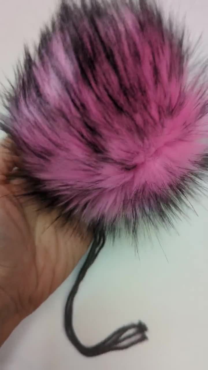 Pastel Pink Faux Fur Pom Pom. Pink Faux Fur Pompoms. Pink Pom Pom. Sew on  Pom Pom. Pink Pastel Pom Pom. Pom Pom for Hat. Tie on Pom Pom. 