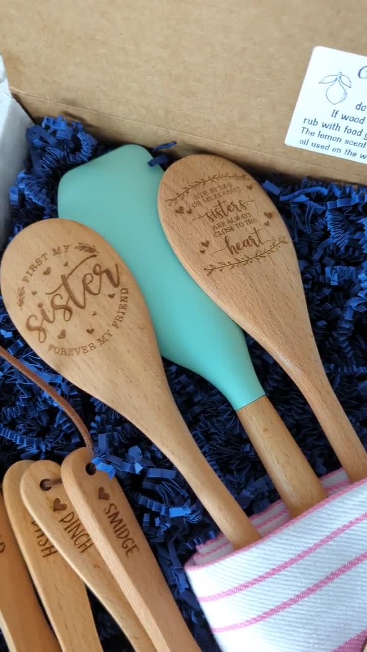 Personalized Baking Set, Baking Gifts, Cooking Spoon, Sister Birthday Gift,  