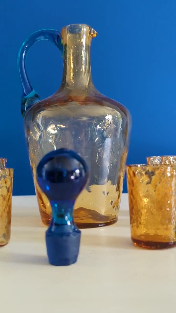 Antique French George Sand Portieux Bohemian Liquor Set