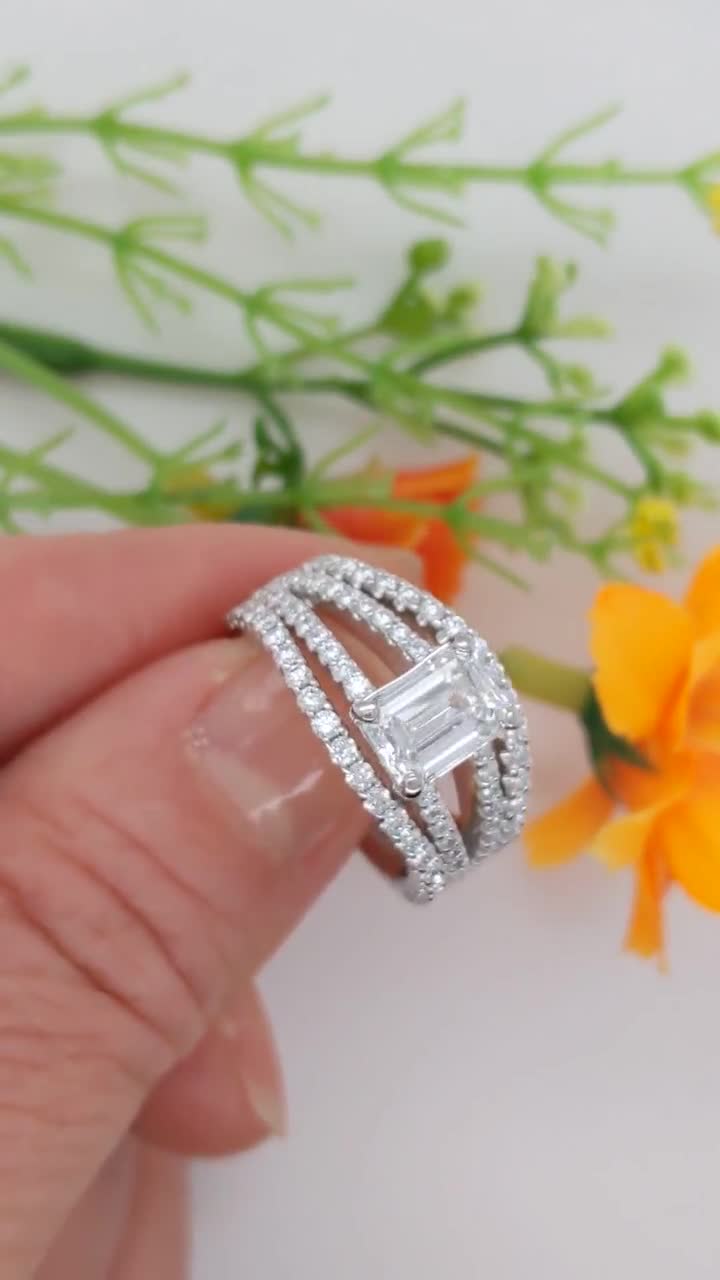 MDC Diamonds Heart Shape Diamond Butterfly Engagement Ring & Matching Wedding Band