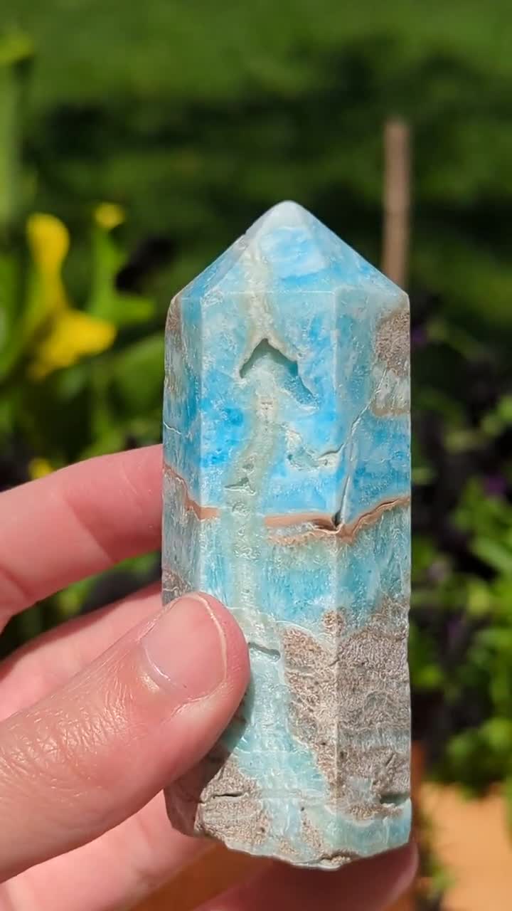 ハイクオリティ　高品質　レア　ブルーアラゴナイトタワー 高品質】ブルーアラゴナイト タワー12◇Blue Aragonite◇天然石・鉱物