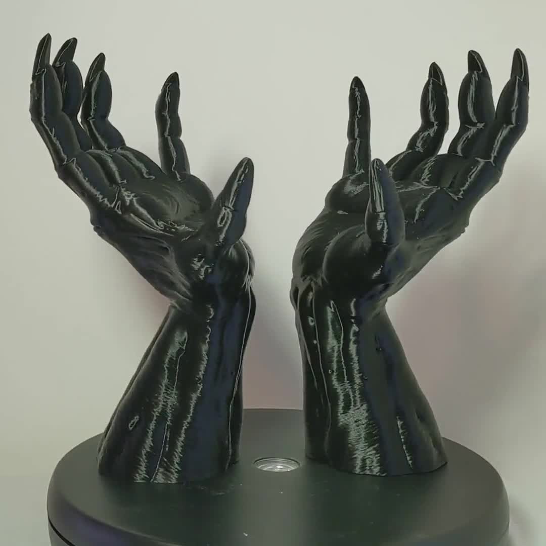 Pair Horror Demon Hand Life Size Detailed Demon Devil Hand 3D Printed Scary  Creepy Hand Goth Halloween Décor Ring Holder -  Israel