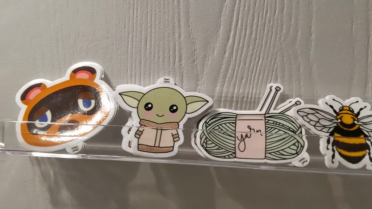 Baby Yoda Vinyl Sticker, Mandalorian Sticker, Star Wars Inspired, Laptop and Water Bottle video poster