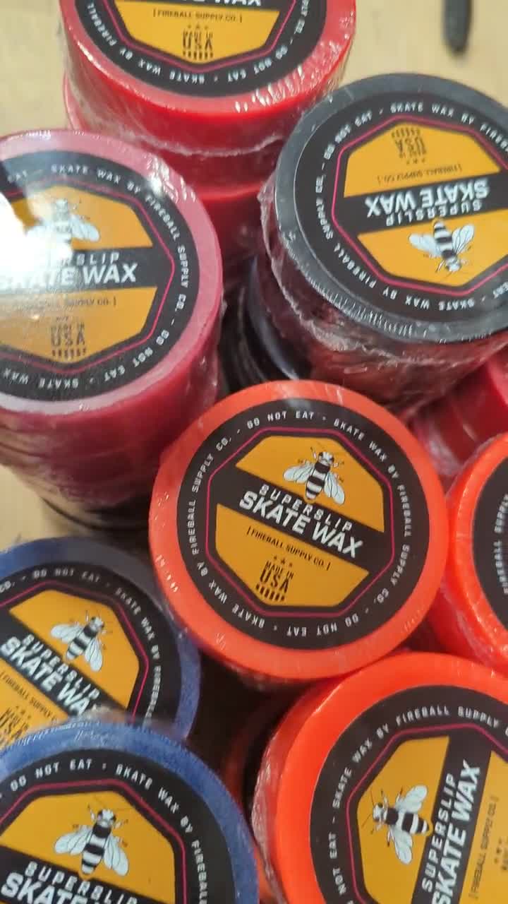 Fireball SuperSlip Pro Skateboard Wax for Rails - USA Made Skate Curb Wax  for Scooters Aggressive Inline and Skateboards - Custom Formula  Professional