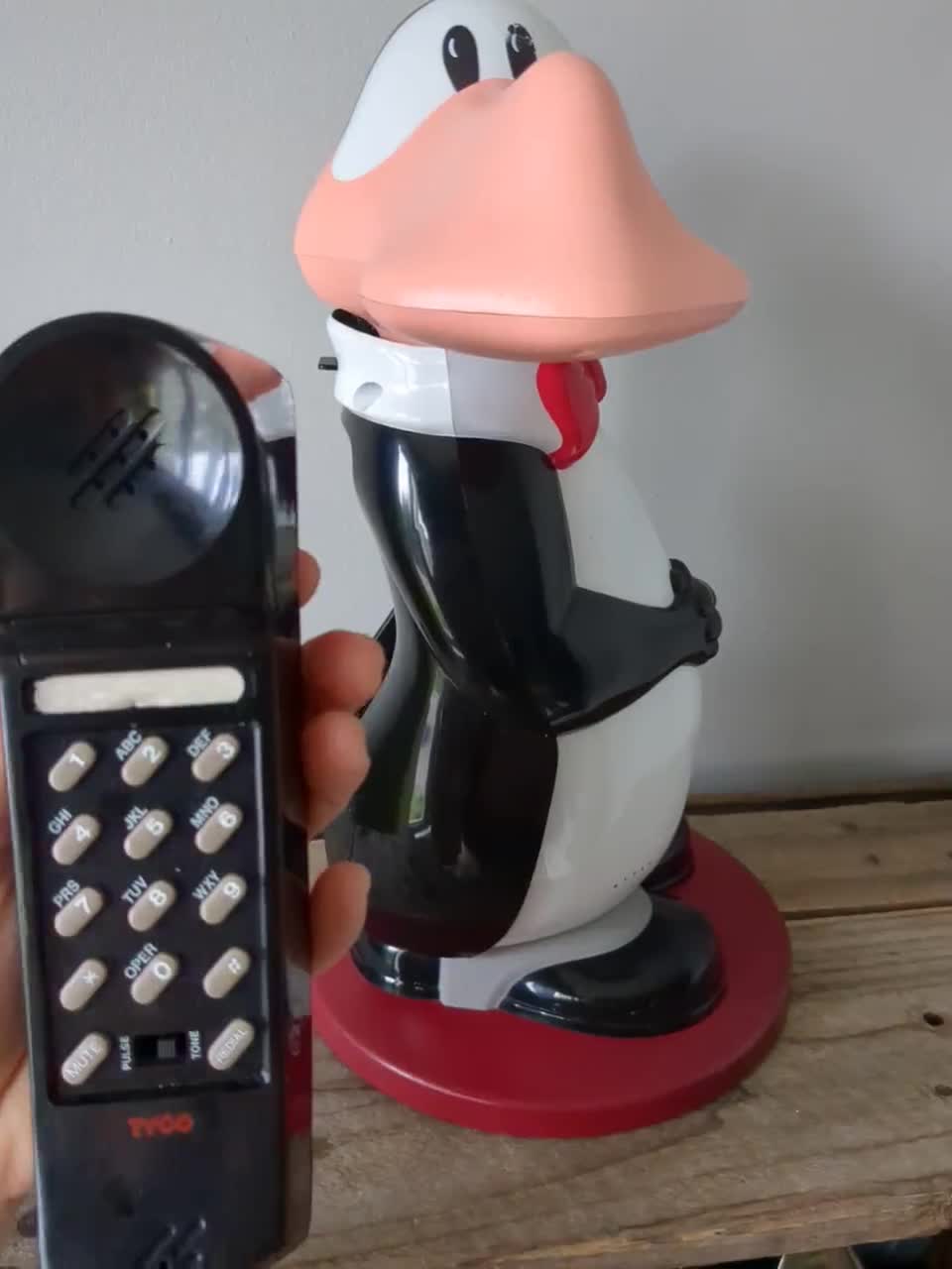 1987年製 TYCO OPUS ペンギン電話、動く頭部、ヴィンテージ