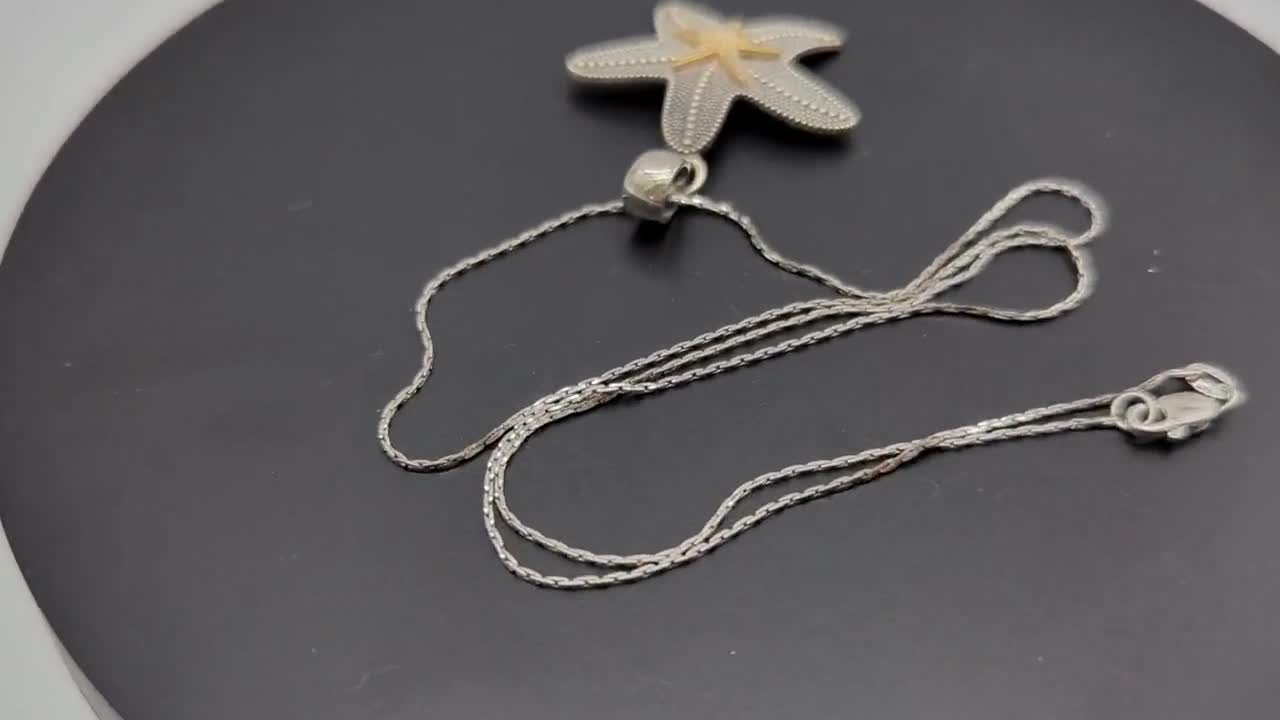 Ciondolo Stella Marina Opaca Vinani Con Catena Italia In Argento 925 - Gioiello Anallergico, Made In Germany
