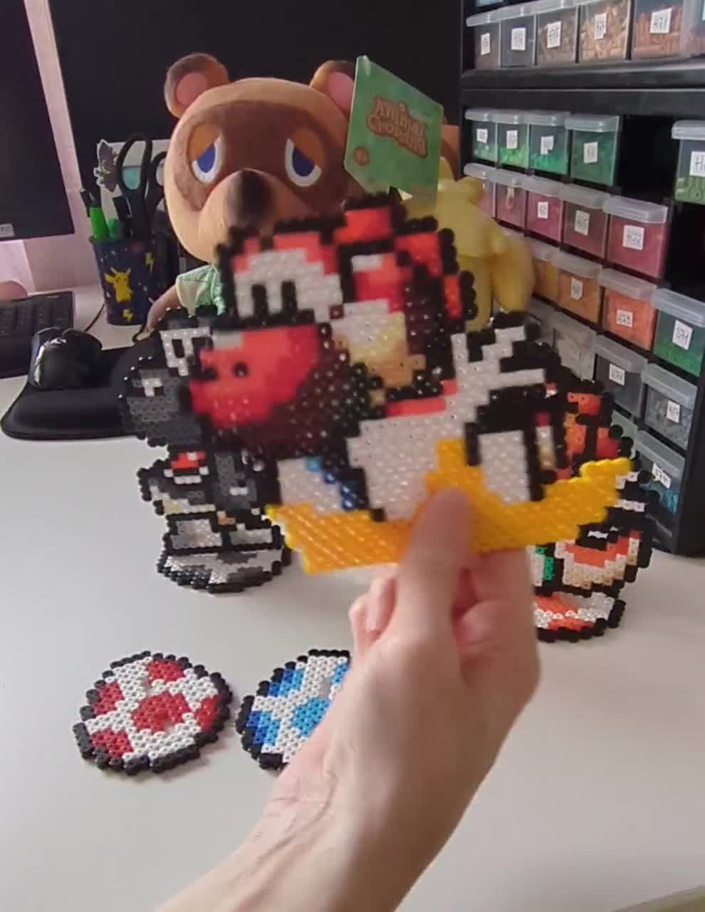 アイロンビーズで作ったヨッシー WITH STAND、パーラー、任天堂、SNES