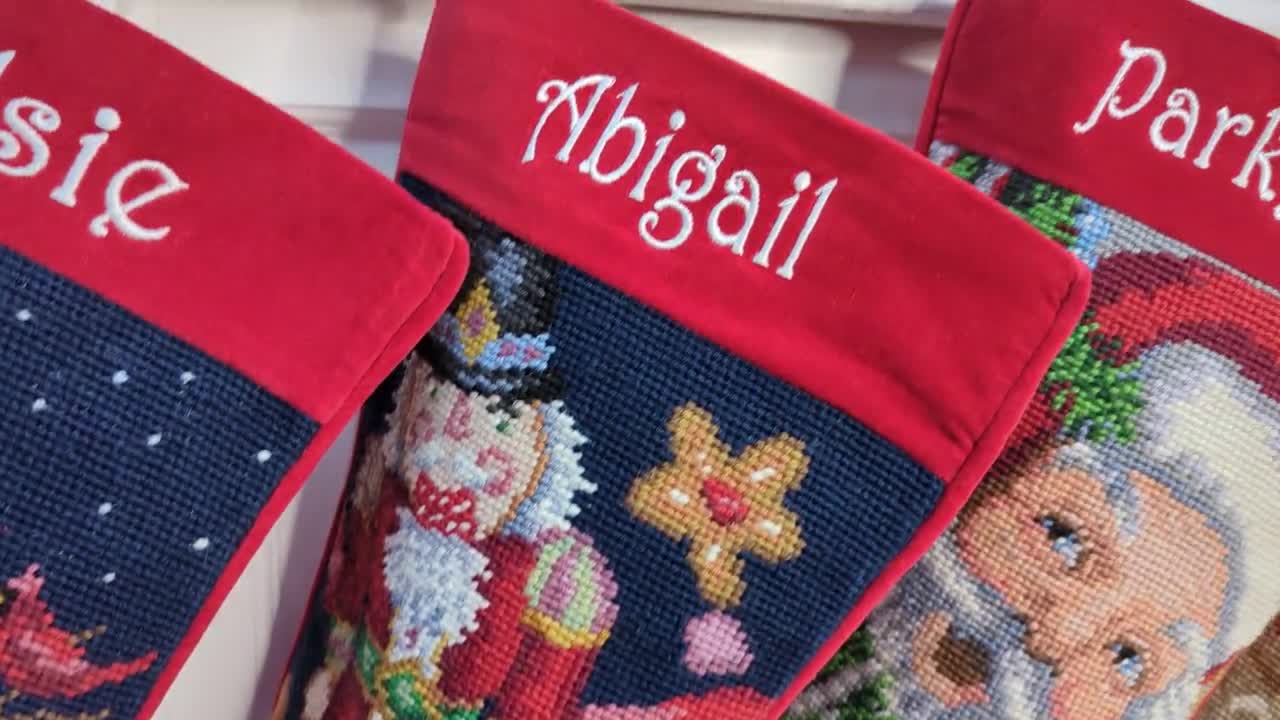 Needlepoint Christmas Stocking, Holiday Items at L.L.Bean