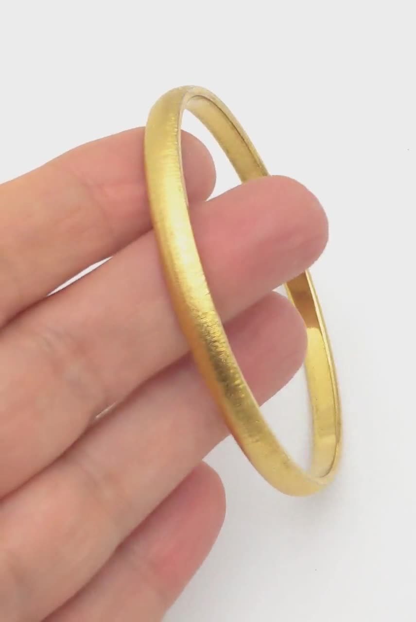 Monet Textured Gold Tone Bangle Bracelet, Vintage Monet Gold