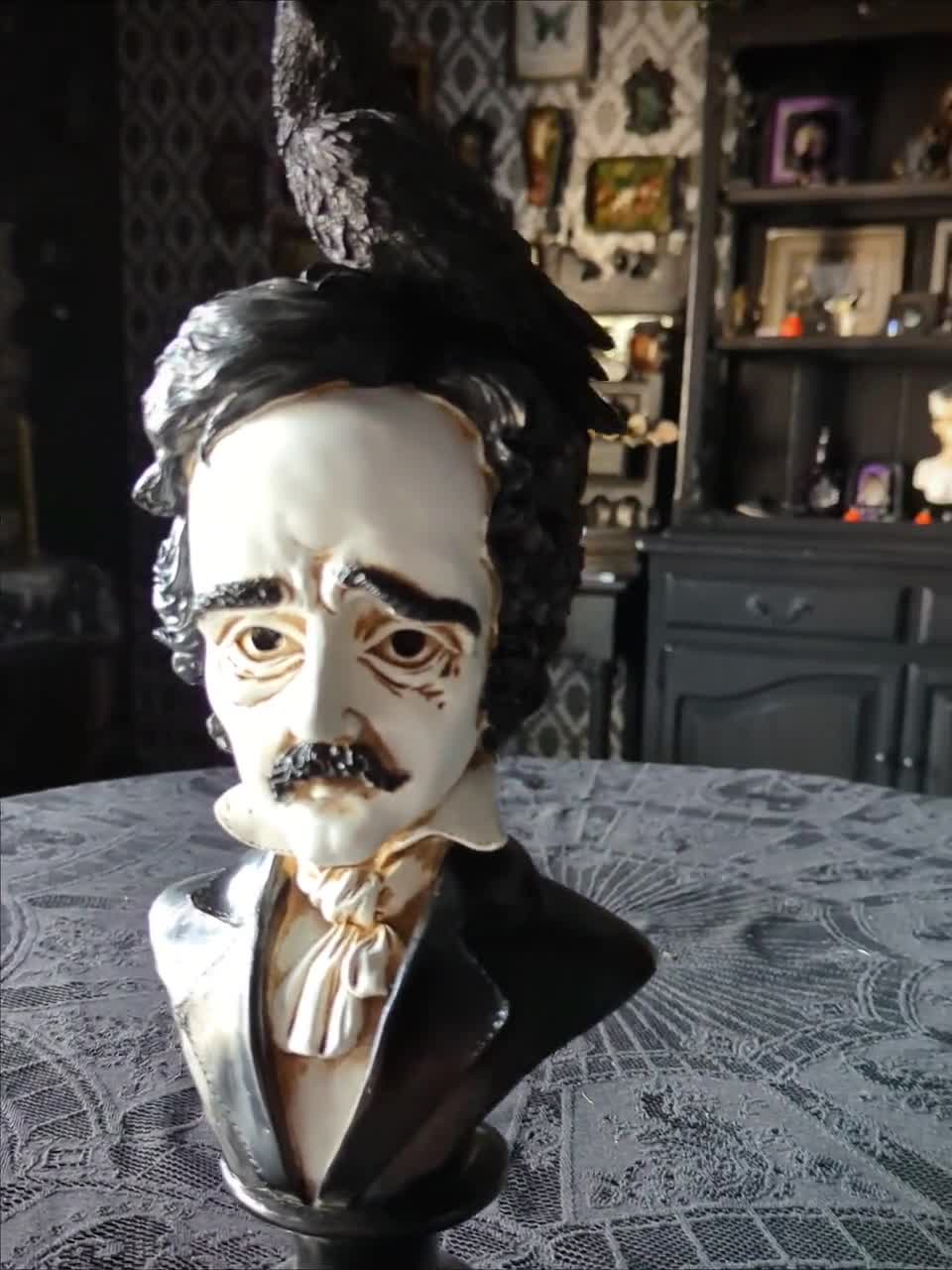 Halloween 2022 Bride of Frankenstein Light Up deals Bust and Edgar Allan Poe Bust