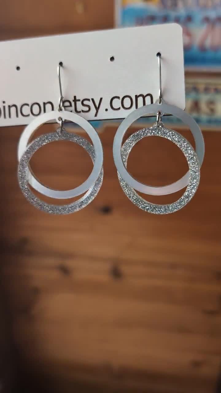 Linked Hoop 2 Piece Laser Earrings Bundle - Impossible Linked Hoop 2 Piece Laser Earrings Bundle - Impossible
