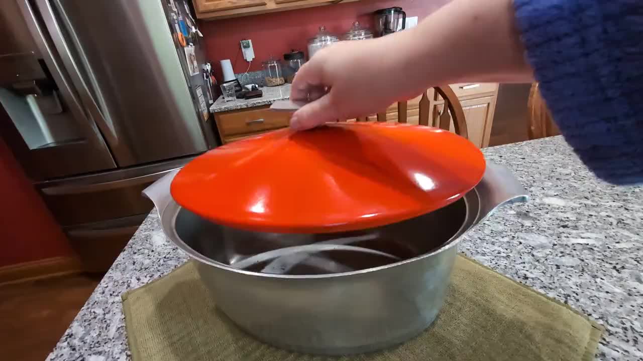 Vintage Griswold Aluminum Enamelware Roaster 99 Pan Orange/reddish