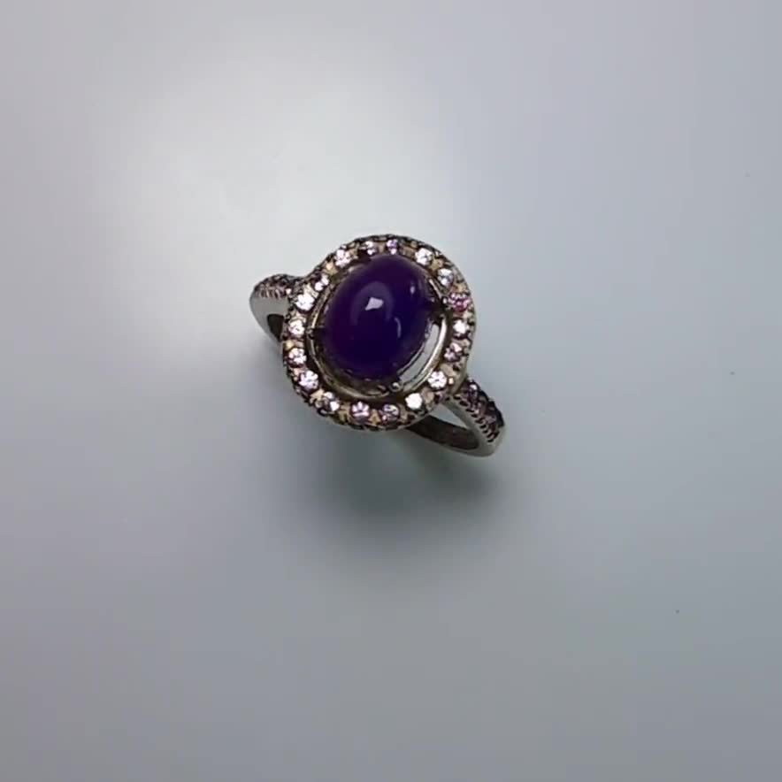 1.73カラット 天然 ディープパープル スギライト スターリング 925