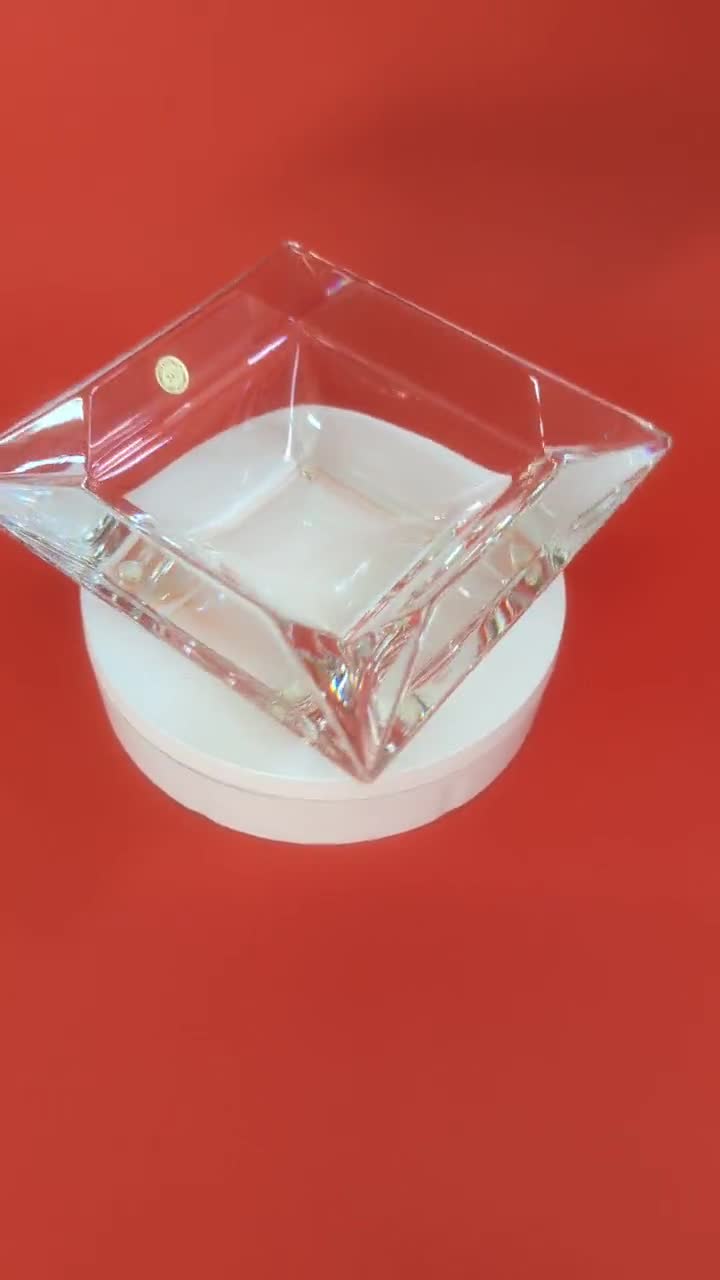 Bvlgari Rosenthal Square Crystal Ashtray - Etsy