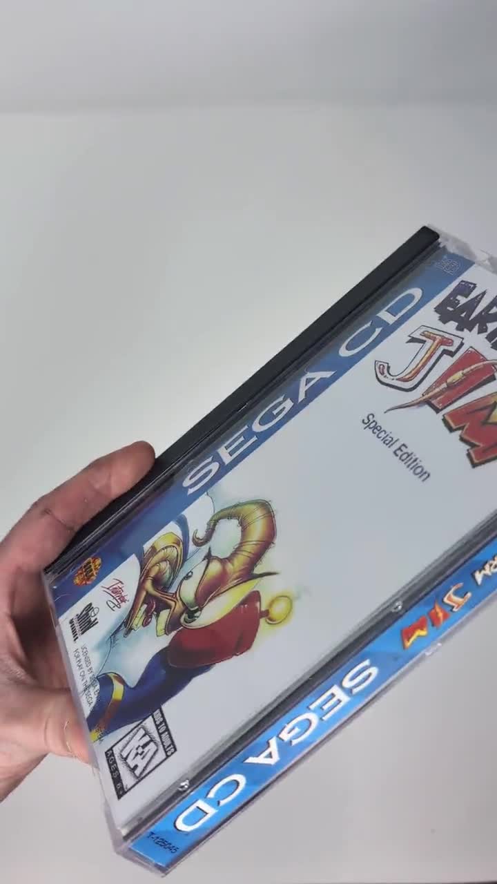 Earthworm Jim SE - Sega CD Reproduction Game + Longbox, Sponge