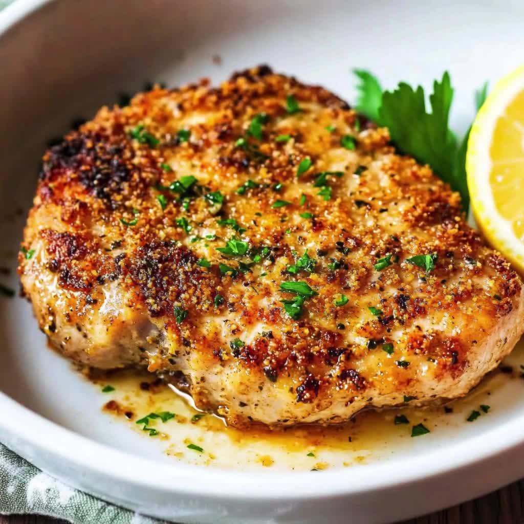 Oven Baked Baked Parmesan Crusted Pork Chops BEST RECIPE For
