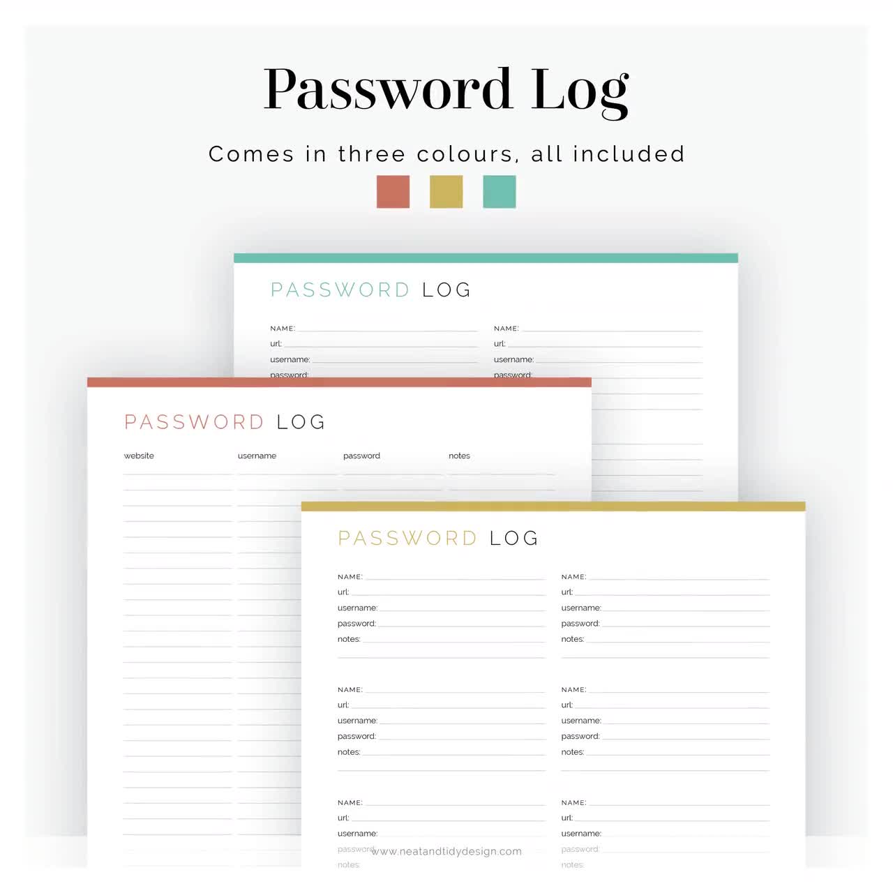 Gestione delle password - stampabile gratis