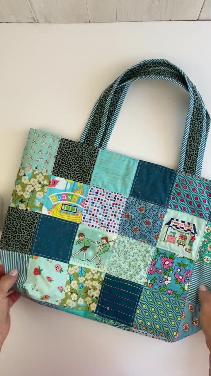 Patchwork Tote Bag Pattern: Beginner-friendly Quilted Design (PDF