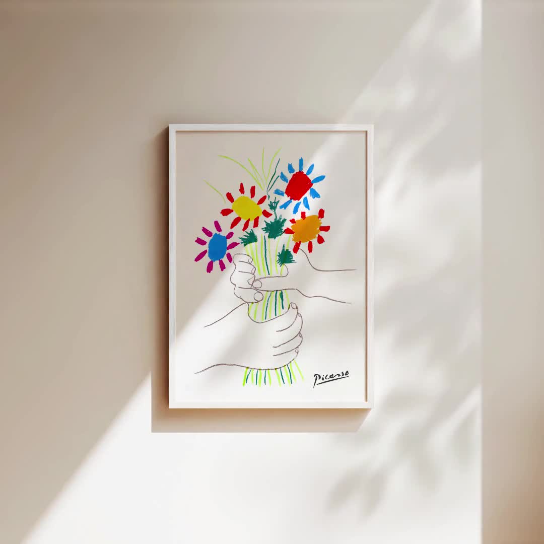 ピカソ 花束 リトグラフ 1958年 Pablo Picasso（パブロ・ピカソ）「花束」Bouquet リトグラフ