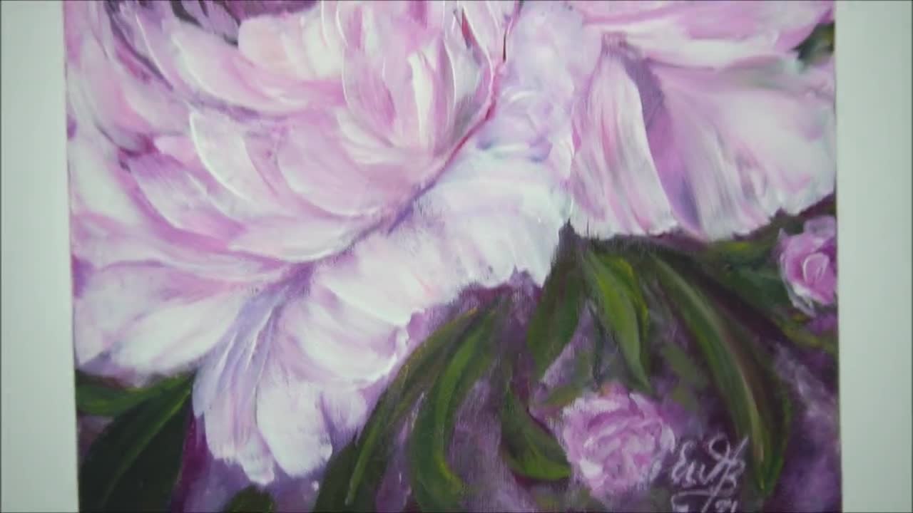 Kit De Pintura Por Números TISHIRON De Peonía Floreciente, 40x50 Cm, Incluye Lienzo, Pinceles Y Pinturas Acrílicas (sin Marco)