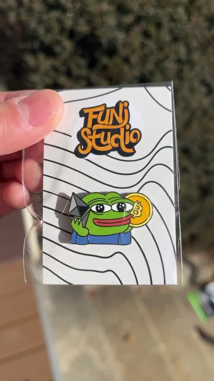 Pepe Crypto Meme Enamel Pin | Peepo Cryptocurrency NFT Pin | Bitcoin BTC  Pin | Ethereum ETH Pin | Crypto Gifts