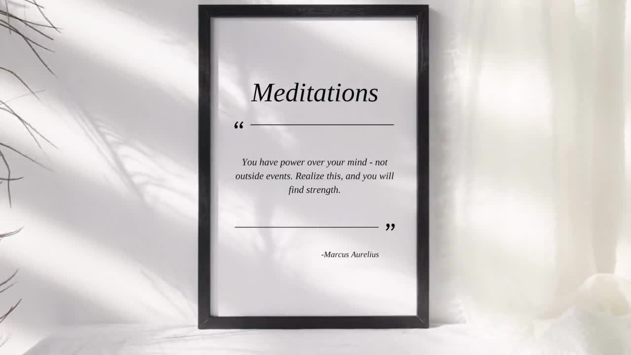 Marc Aurel Zitat Print: Stoische Philosophie Geschenk (Digitaler Download) video poster