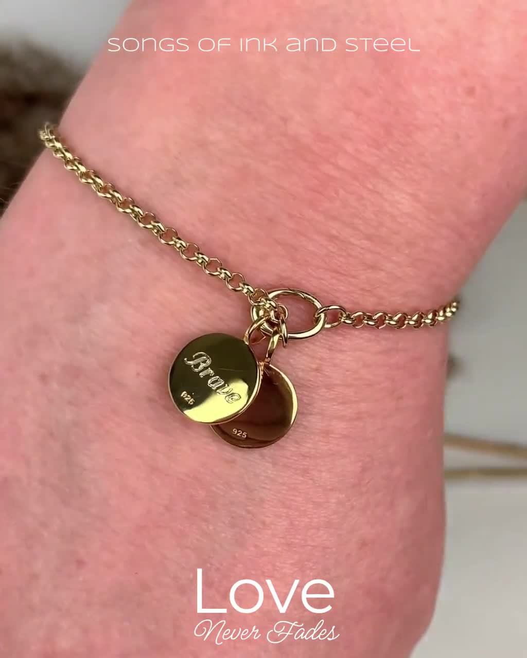 Connections from Hallmark Stainless Steel I Love You More Lariat Bracelet  with Rose Gold Heart Charm 